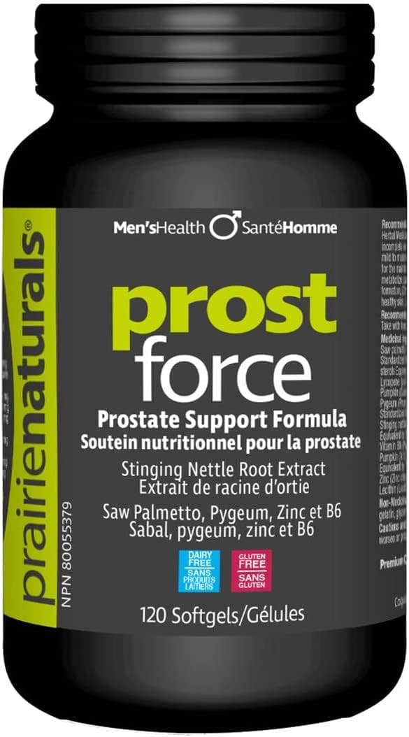 Prairie Naturals Prost Force - Saw Palmetto Liposterolic Extract - Relieve the urologic symptoms (e.g. weak urine flow, incomplete voiding, frequent urination). Benign prostatic hyperplasia BPH. Lycopene provides a sourc…
