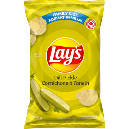 Lay's Dill Pickle flavoured Potato Chips, 220 g.