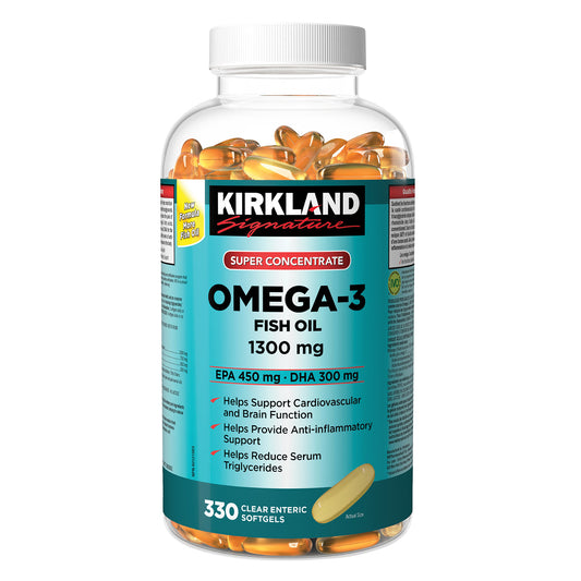Kirkland Signature 超浓缩 Omega-3 鱼油，330 粒软胶囊