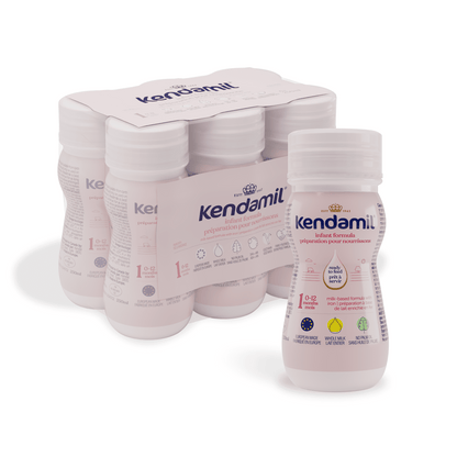 肯達米爾經典款，非基因改造即食液體嬰兒配方奶粉，含 HMO、GOS 和 FOS，0-12 個月，250 毫升瓶裝，6 瓶裝，肯達米爾 KNDML 嬰兒配方奶粉