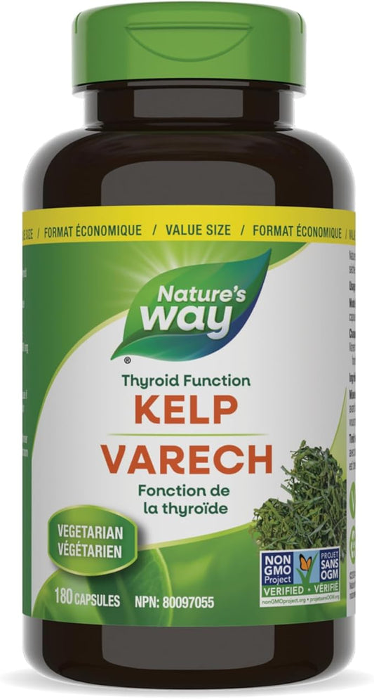 002  Nature’s Way 海帶 - 碘補充劑，來自海帶，支持甲狀腺功能 - 非基因改造 - 180 粒素食膠囊，超值裝