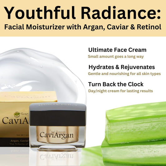 Essence of Argan Caviargan Facial Moisturizer for Women Face Cream (1fl.oz/30ml)