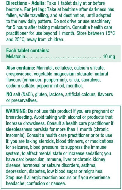 Jamieson 褪黑激素 5 毫克强效 - 巧克力薄荷味速溶片，100 片 & 褪黑激素 10 毫克强效 - 薄荷味速溶片，60 片（1 包）