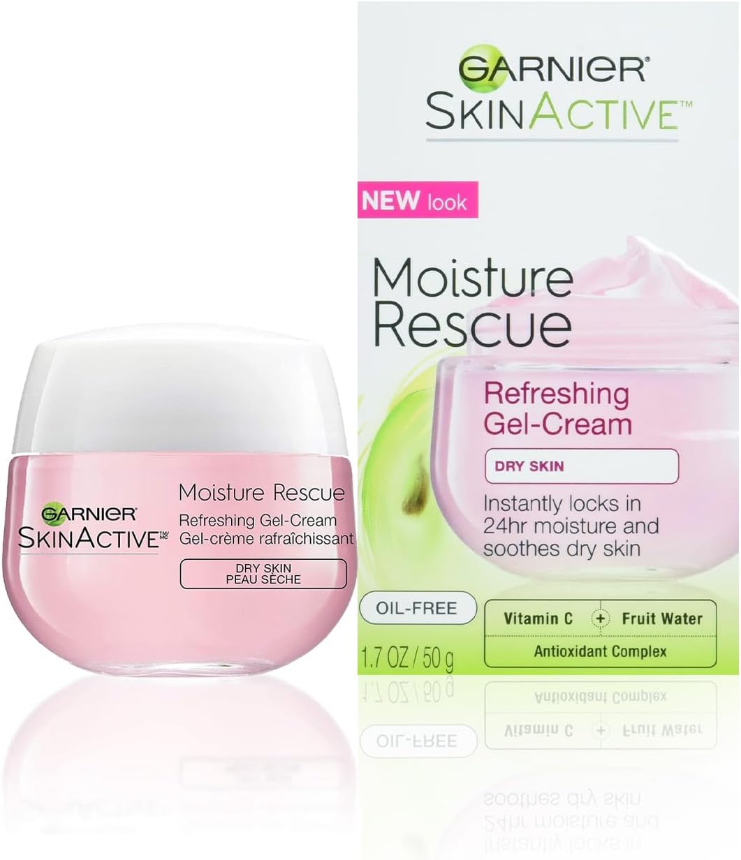 Garnier Moisture Rescue Refreshing Gel-Cream for Dry Skin. 24H Hydration, 50 mL