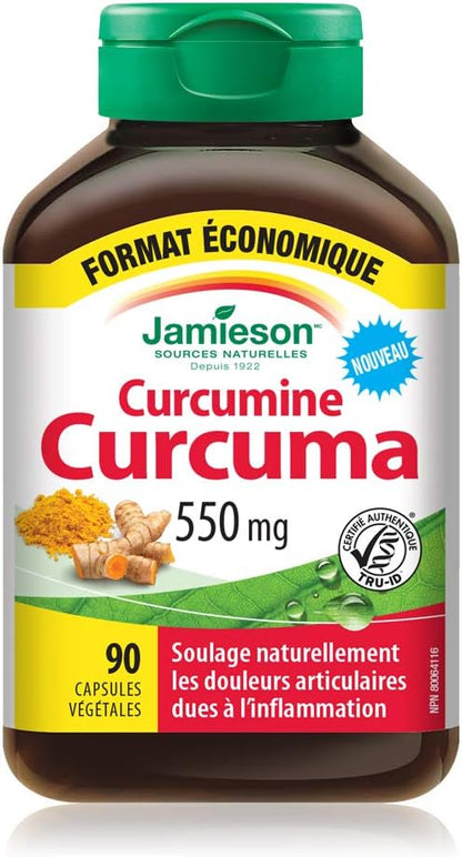 Jamieson 薑黃素，90 粒 - 超值裝 & Omega-3 精選 1,000 毫克