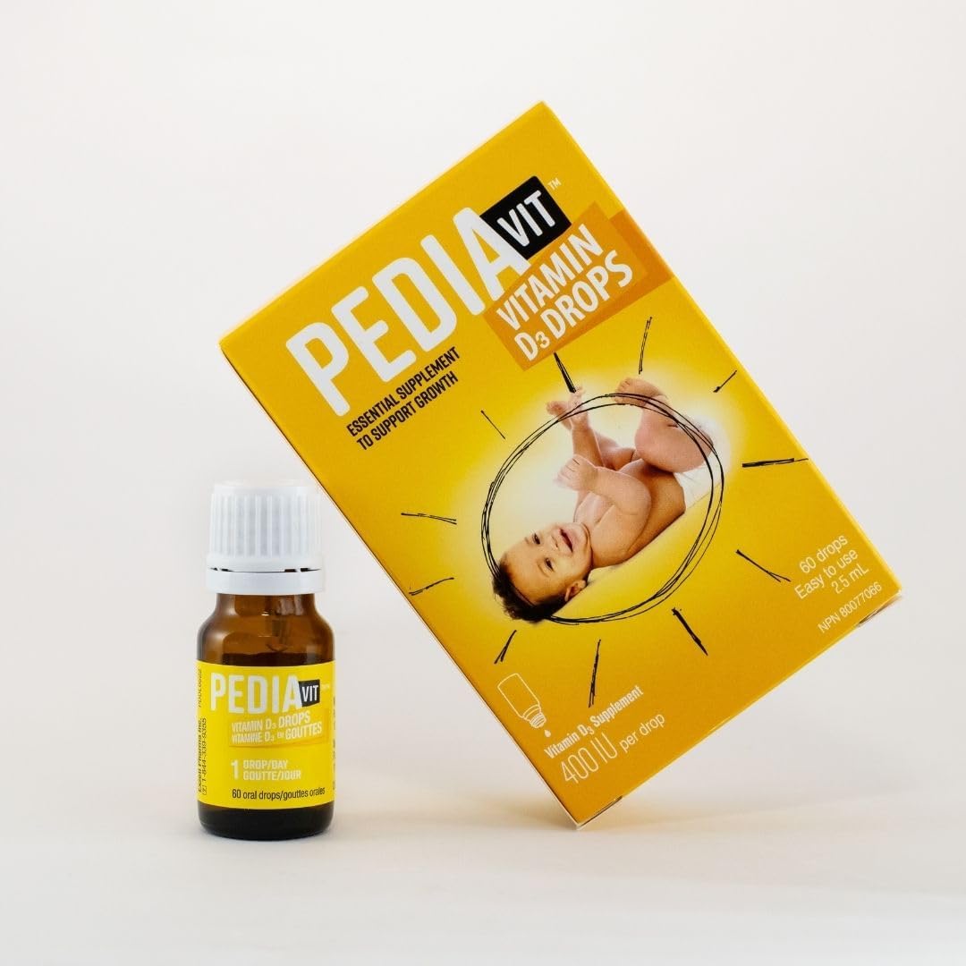 PediaVit 液体维生素 D3 400IU，60 滴，2.5mL