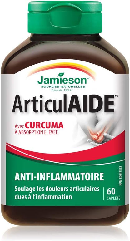 Jamieson 關節緩解抗發炎藥，含 500 毫克高吸收薑黃
