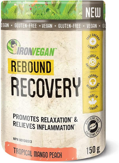 Iron Vegan Rebound Recovery 熱帶芒果桃子口味，150克
