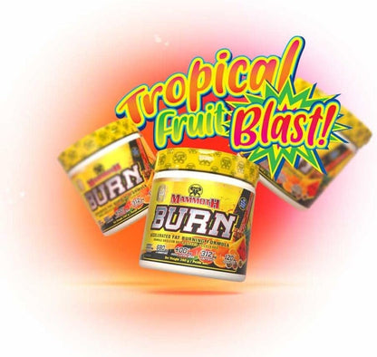 Mammoth Burn 热带水果爆浆，减肥冲剂，燃脂增能粉，促进新陈代谢，改善情绪，生热分解补充剂，60 包