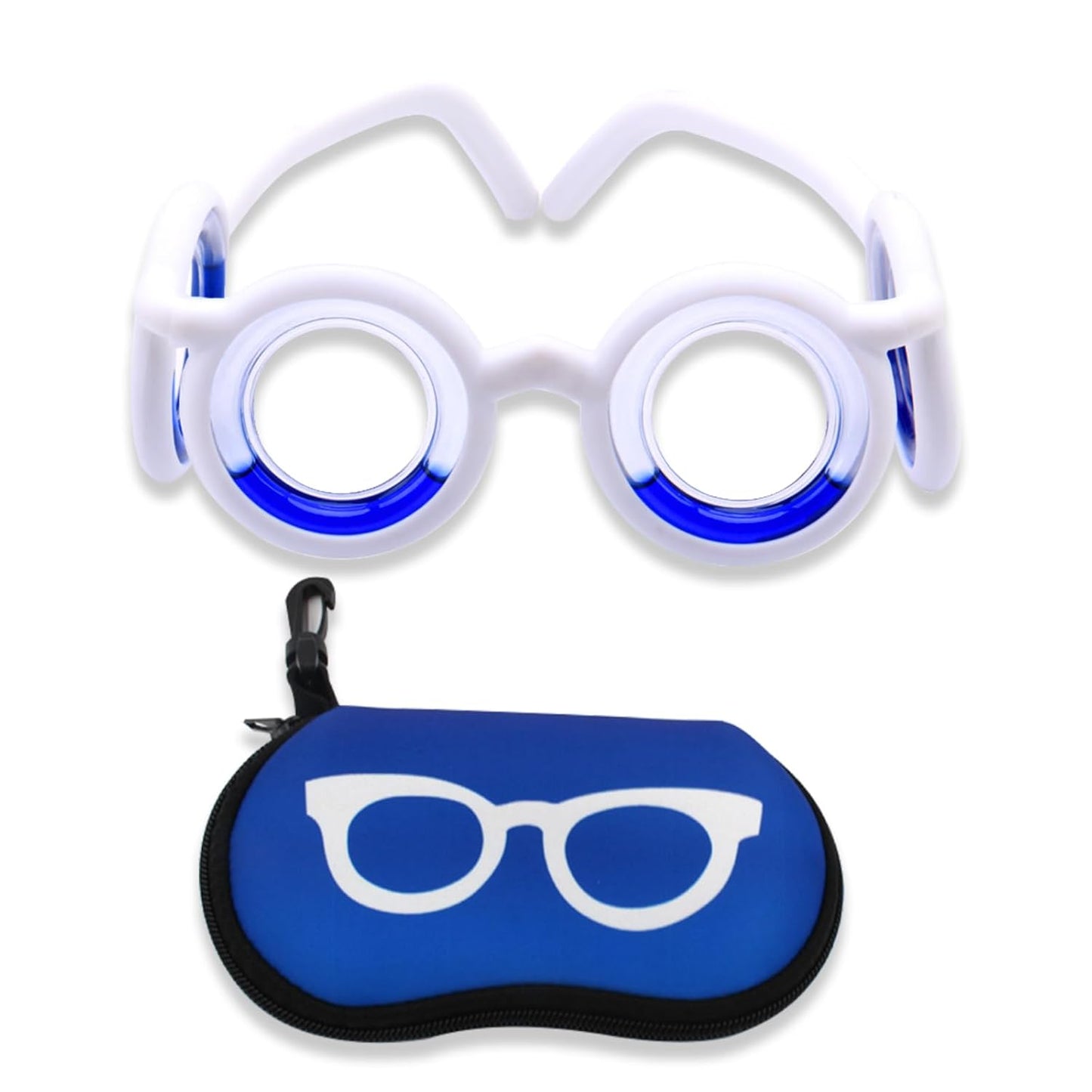 Motion Sickness Glasses for Travel Nausea Relief – TPE Lightweight Foldable Liquid Horizon Frames, No Lenses, Drug-Free, Universal Fit, Ideal for Car Airplane Boat Ride Gaming – 1 Pair Black