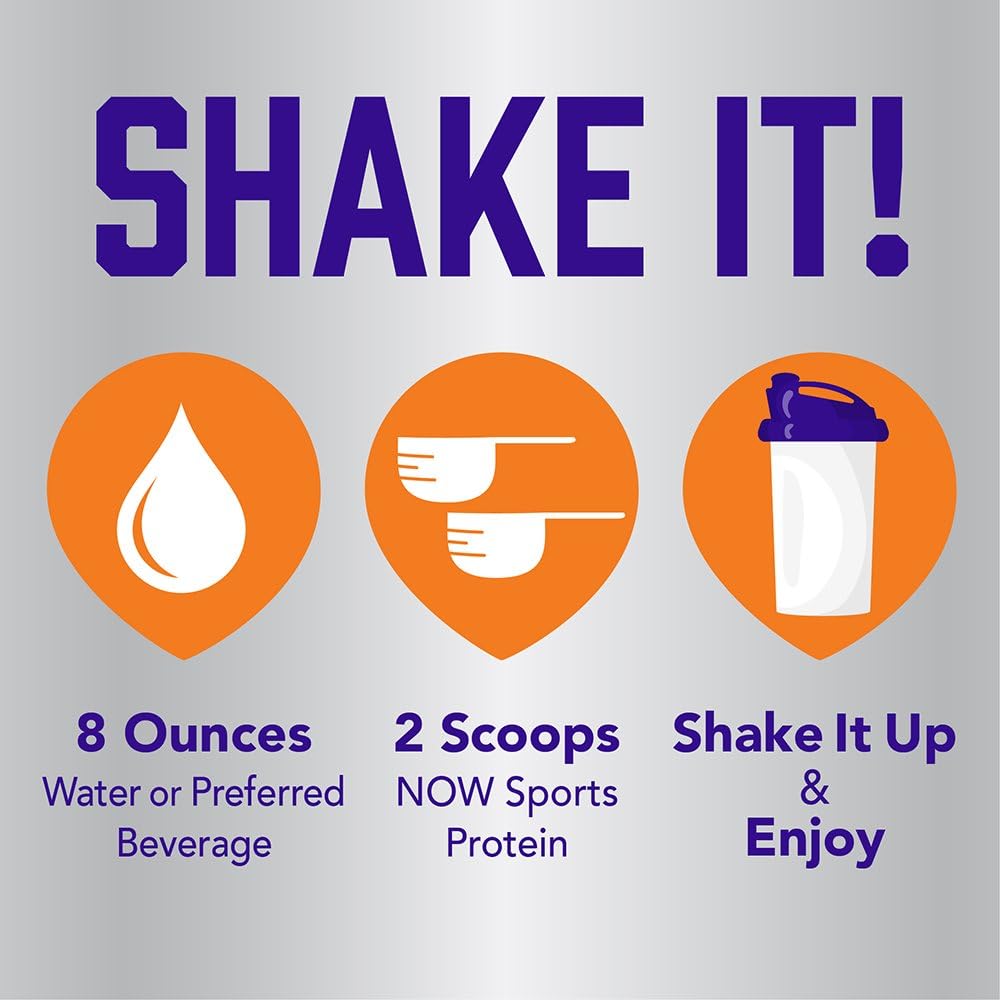 NOW Sports Nutrition, Whey Protein Isolate, 25 G With BCAAs, Creamy Vanilla Powder, 816g