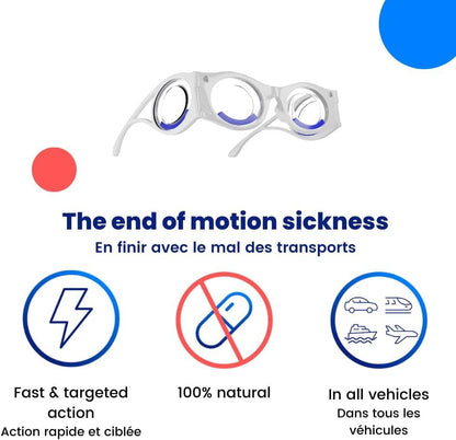 Boarding Glasses - Motion Sickness Glasses - Original Technology Against Motion Sickness - Seasickness - Anti Nausea - Silver