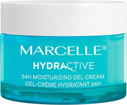 Marcelle Hydractive 24H Moisturizing Gel Cream, All Skin Types, Refreshing, Energizing & Hydrating, Lightweight, Hypoallergenic, Fragrance-Free, Cruelty-Free, Paraben-Free, Oil-Free, 50 mL