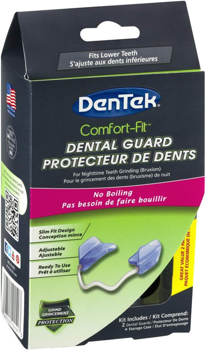 DenTek 舒适贴合牙齿保护器 - 2 件装 - 磨牙护齿器