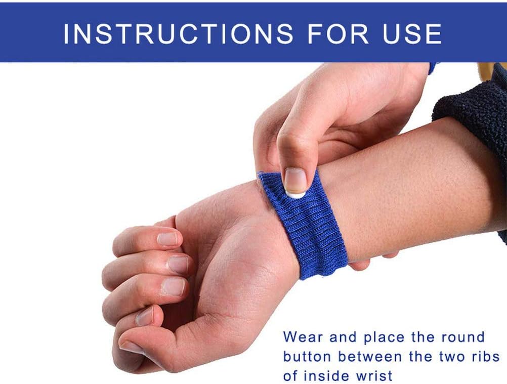 iwobi 8 对晕动病腕带，晕车缓解腕带，指压腕带，缓解恶心腕带，适用于海上、汽车、飞行、怀孕