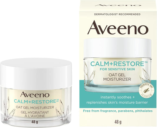 Aveeno Calm and Restore Oat Gel Facial Moisturizer + Daily Moisturizing Facial Cleanser