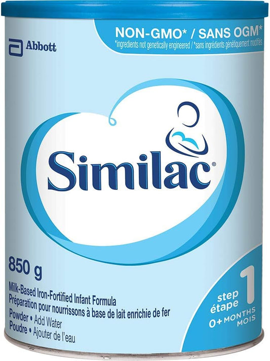 Similac 1 段非基因改造嬰兒配方奶粉，850 克，0 個月以上