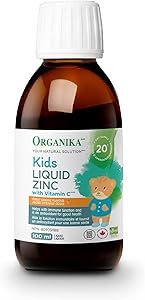 Organika 加拿大製造兒童液體鋅，含維生素 C，甜橙味，免疫功能支持，100 毫升