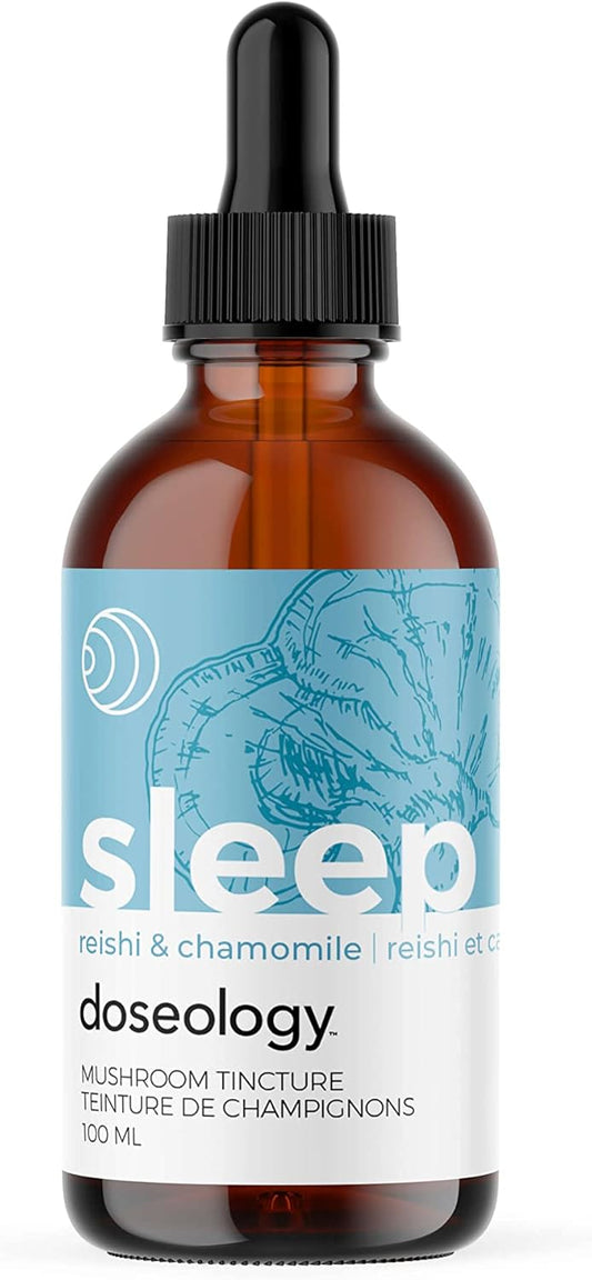 Doseology, SLEEP, Reishi, Chamomile & Melatonin Extract, Fruiting Body Mushroom Tincture, Helps to Reduce the Time it Takes to Fall Asleep, Promotes Rest and Relaxation, 100 ml (one month supply)