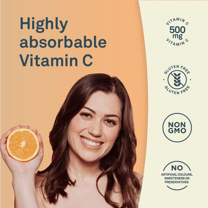 Organika 脂质体维生素 C 500 毫克 - 高吸收率，生物利用度高，免疫力强 - 60 粒胶囊 & NAC（N-乙酰-L-半胱氨酸）500 毫克 - 支持抗氧化谷胱甘肽水平