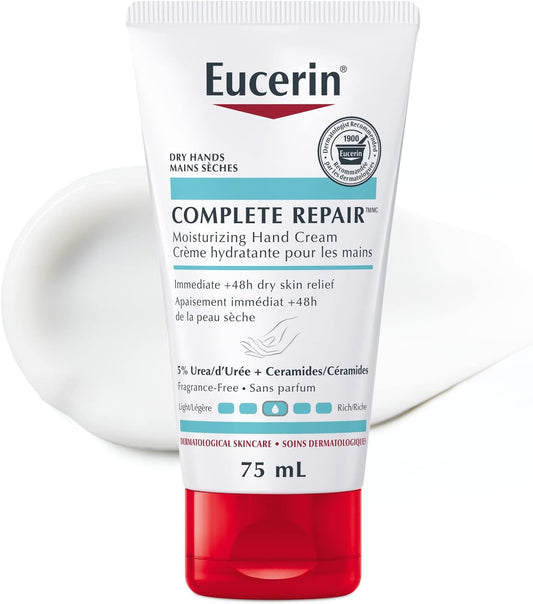 EUCERIN 完全修復保濕護手霜（適用於乾性至極乾性皮膚）和 AQUAPHOR 潤唇膏修復棒（適用於乾燥、皸裂和開裂的嘴唇），4.8 克