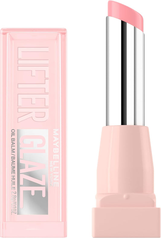 Maybelline New York Lifter Glaze Oil Balm, Hydrating, Infused with Hyaluronic Acid for Reduced Lip Lines, Fuller Lip Look, Ultra Confortable Wear, Sheer Tint, Buildable Colour, Shade: Pink Drip