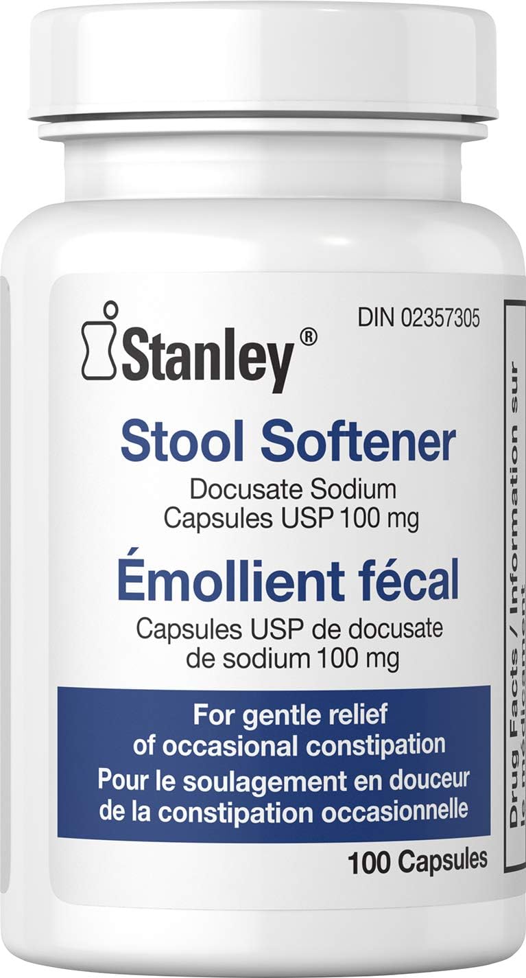 史丹利製藥大便軟化劑，溫和緩解偶發性便秘，100粒膠囊