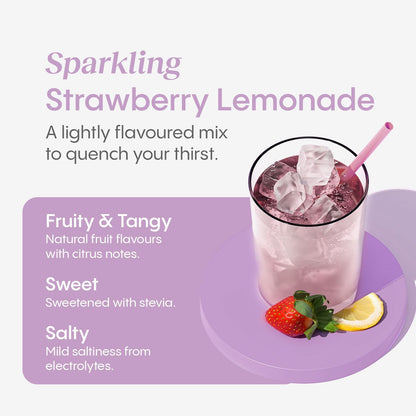 HydraLyte Plus 膠原蛋白粉，電解質 + VERISOL 膠原蛋白，適用於頭髮、皮膚和指甲，每日保濕粉，膠原蛋白勝肽，維生素 C 和鋅（草莓檸檬水口味，40 份）