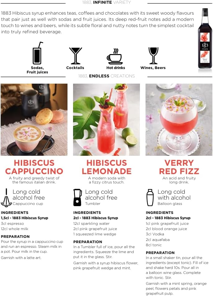 Maison Routin 1883 芙蓉糖浆 1L 玻璃瓶