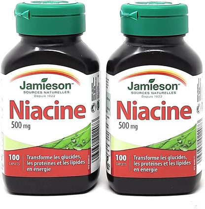 Jamieson 烟酸 500 毫克 100 粒胶囊（2 包）