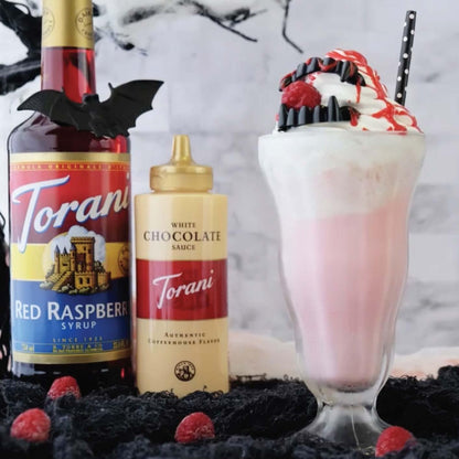 Torani Red Raspberry Flavour Syrup, 750ml bottle, 2 Pack dark red