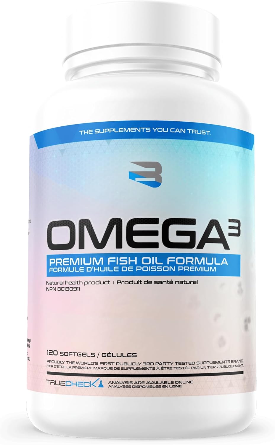 Believe Supplements - Omega-3 120 粒软胶囊 - 无余味，加拿大制造，经第三方测试