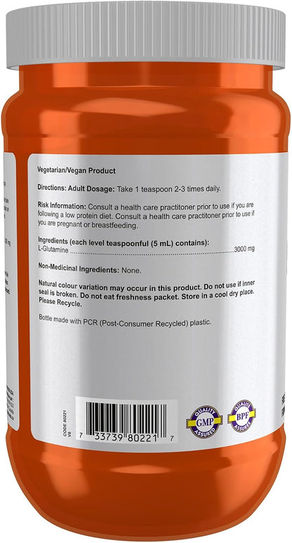 NOW Sports, L-麩醯胺酸純粉，氮轉運體*，胺基酸，454克
