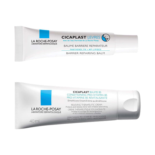 理膚泉 Cicaplast Baume B5 乾性肌膚修復多用途潤唇膏，含潤唇膏套裝，適用於嬰兒、兒童、青少年和成人。適用於敏感肌膚，無香型