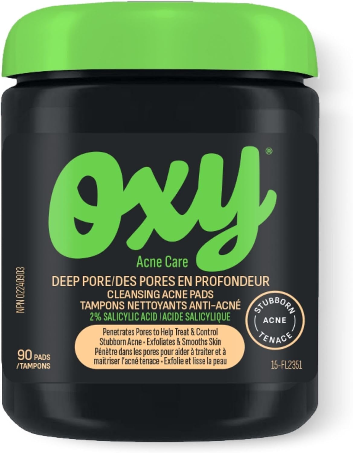 Oxy Deep Pore Cleansing Acne Pads - Salicylic Acid 2.0% – Stubborn Acne Control - Helps Treat, and Prevent Breakouts – Paraben & Preservative Free - Dermatologist Tested