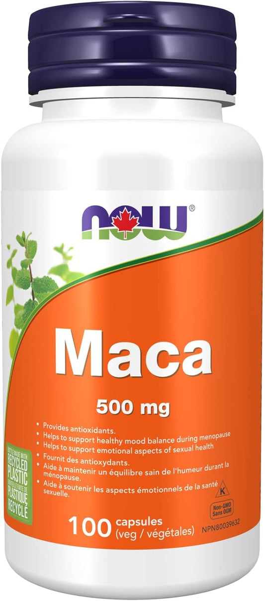 NOW Supplements 玛卡 500 毫克胶囊，100 粒