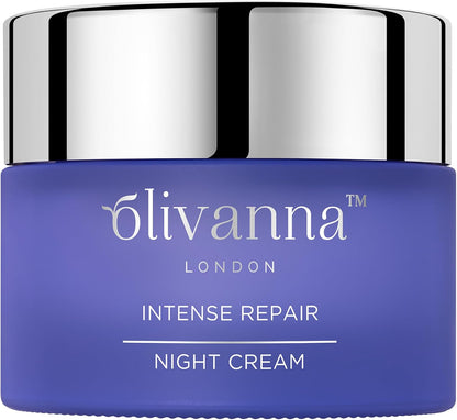 Olivanna Intense Repair Night Cream - Face Moisturizer - Enriched with Natural Ceramides, Hyaluronic Acid, and Omega-Rich Seed Oils - 50 ml