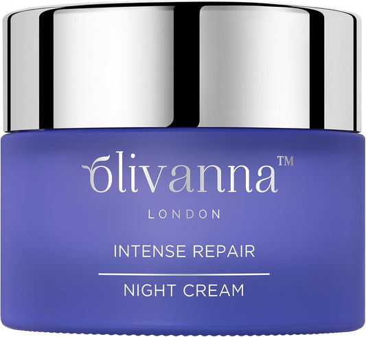 Olivanna Intense Repair Night Cream - Face Moisturizer - Enriched with Natural Ceramides, Hyaluronic Acid, and Omega-Rich Seed Oils - 50 ml