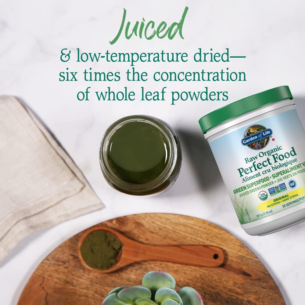 Garden of Life Raw Organic Perfect Food Green Superfood Original 207 gram."Raw Organic Perfect Food & Dr. Formulated Probiotics Once Daily Women's | Supports Women's Gut Health