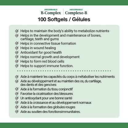 Nature's Bounty B 族复合物，含叶酸和维生素 C，有助于碳水化合物代谢，180 粒软胶囊