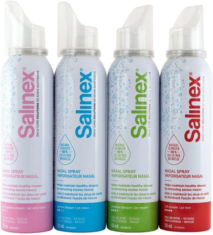 Salinex 100% Natural Seawater Nasal Spray | Ultra Gentle Stream | 125 ml, Pink