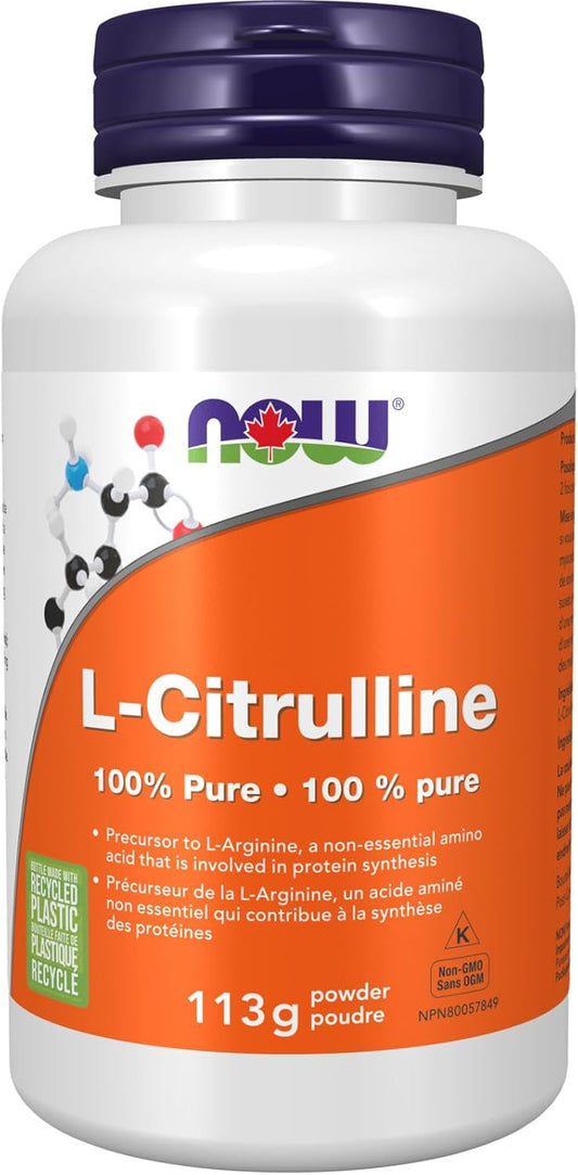 NOW Supplements，L-瓜氨酸純粉，支持蛋白質代謝，113克