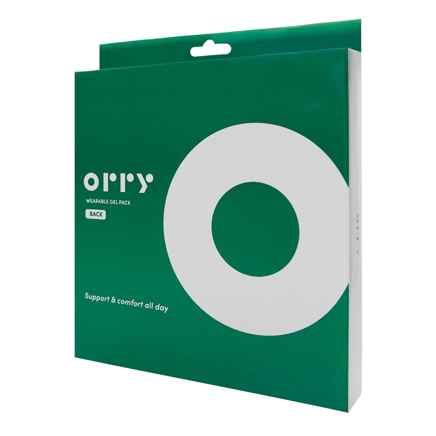 ORRY 背部凝胶冰袋 - 可重复使用的压缩凝胶绷带，用于冷/热疗法 - 缓解背部疼痛、腰部疼痛 - 易于调节（黑色）