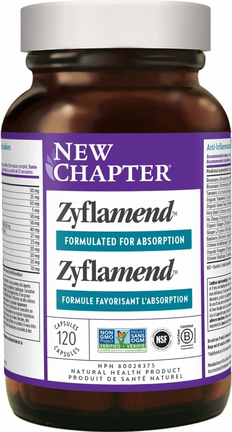 新篇章关节补充剂+草药止痛 - Zyflamend 全身健康炎症反应 - 120 粒