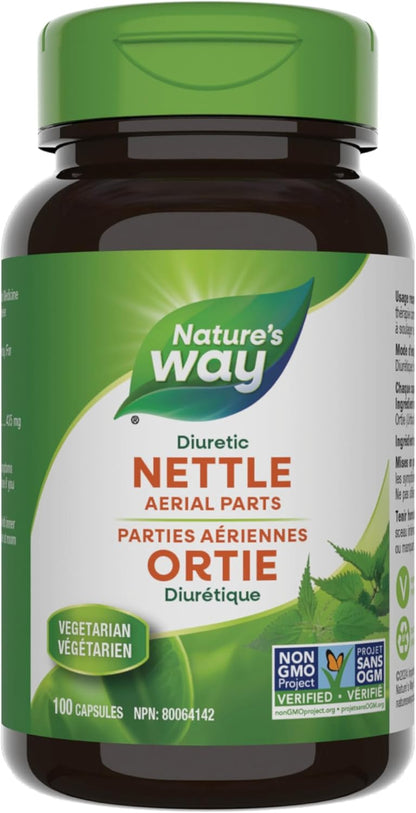 Nature’s Way 荨麻草本 – 435 毫克荨麻叶 – 利尿和季节性过敏支持 – 素食，非转基因 – 100 粒胶囊
