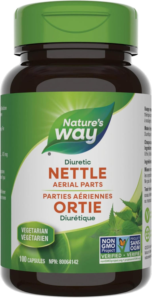 Nature’s Way 荨麻草本 – 435 毫克荨麻叶 – 利尿和季节性过敏支持 – 素食，非转基因 – 100 粒胶囊