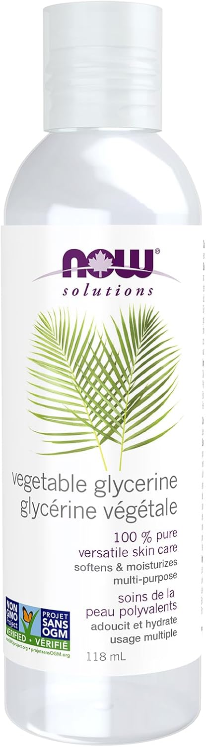 NOW Solutions, Vegetable Glycerin, 100% Pure, Versatile Skin Care, Softening and Moisturizing, 118ml