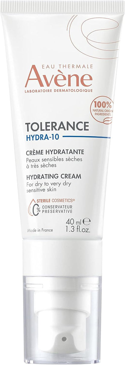 Eau Thermale Avène Tolérance HYDRA-10 Cream, Hydrating Face Moisturizer for dry Sensitive Skin, Fragrance, Paraben-free, replacing Tolérance EXTRÊME, 40 ml