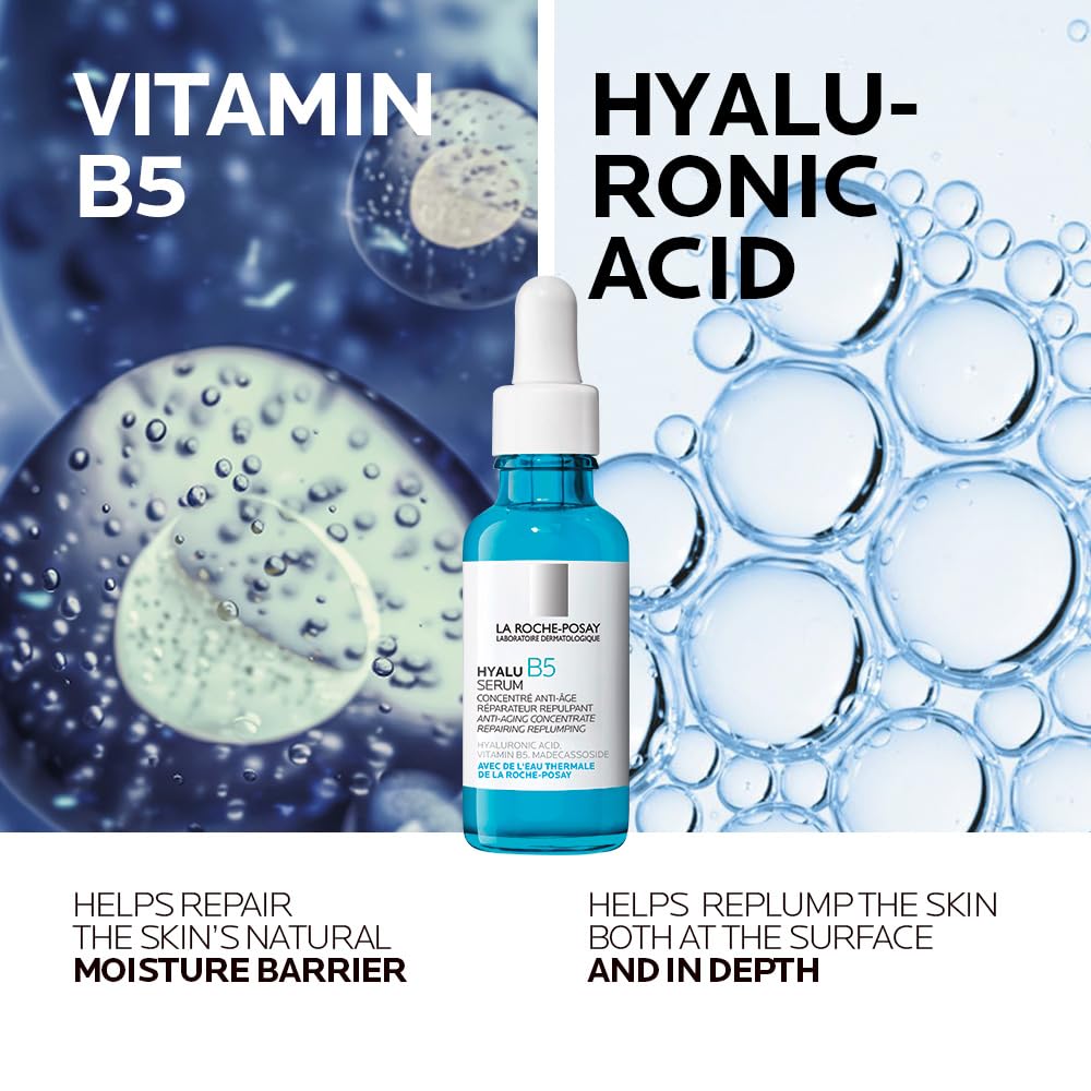 La Roche-Posay Hyaluronic Acid Face Serum, Hyalu B5 Hyaluronic Acid Serum for Face, with Vitamin B5 & Anti-Aging BUNDLES with Mela B3 Serum or Ultra Fluid SPF 50+. Suitable for Sensitive Skin