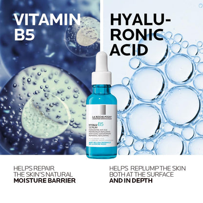 La Roche-Posay Hyaluronic Acid Face Serum, Hyalu B5 Hyaluronic Acid Serum for Face, with Vitamin B5 & Anti-Aging BUNDLES with Mela B3 Serum or Ultra Fluid SPF 50+. Suitable for Sensitive Skin